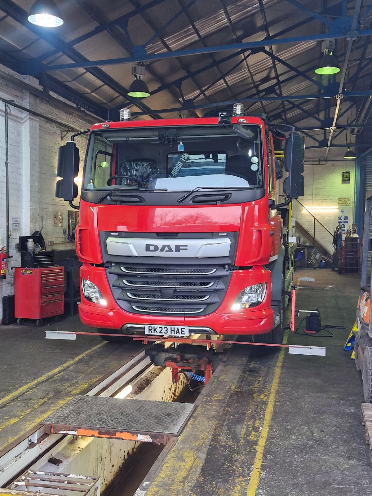 Mechanic working on a car